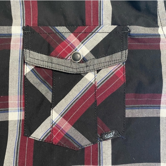 Costal Short Sleeve Plaid Shirt Men Size M - Picture 7 of 7